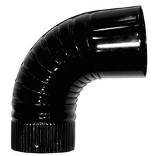 Codo Estufa Color Negro Vitrificado de 110 mm. 90Â°.
