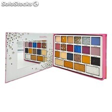 Coffret make up palette pink diamond leticia well 22 pièces + Miroir Intégré