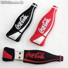 cola de memoria flash usb botella de coca regalos promocionales