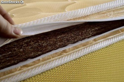 Colchón de muelles de acolchado con fibras de palemra ecológico de 5cm - Foto 2