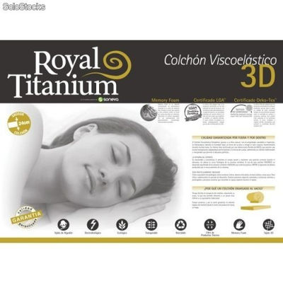 Colchón Viscoelástico 3d - Royal Titanium - Foto 2