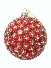 Colgante adorno navidad christmas bola rojo pequeño alta calidad