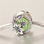 colgante pelota de plata para pulsera esmalte verde con zircones cristales . - Foto 3
