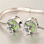 colgante pelota de plata para pulsera esmalte verde con zircones cristales . - Foto 4