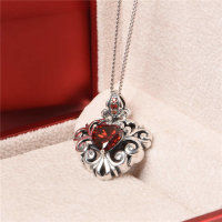 colgante plata de corazón para pulsera o collar estilo Vitoria con corazón rojo - Foto 5