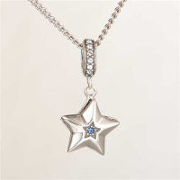 colgante plata estrella de cinco puntas para pulsera o collar con piedras - Foto 2