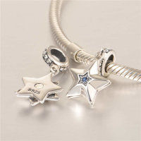 colgante plata estrella de cinco puntas para pulsera o collar con piedras - Foto 4