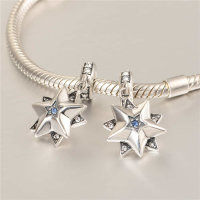 colgante plata estrella de cinco puntas para pulsera o collar con piedras - Foto 5