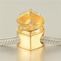 colgante plata para collar o pulsera diseño de corazón , color dorado+chapado - Foto 3