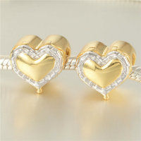 colgante plata para collar o pulsera diseño de corazón , color dorado+chapado - Foto 5