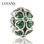 colgante plata para collar o pulsera diseño de corazón+piedras verdes - 1