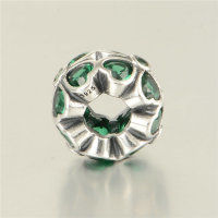 colgante plata para collar o pulsera diseño de corazón+piedras verdes - Foto 2