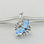 colgante plata para collar o pulsera, diseño de flor con mariposa azul - Foto 4
