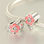 colgante plata para collar o pulsera diseño de hoja+flor con esmalte rosado - Foto 4