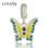 colgante plata para collar o pulsera,diseño de mariposa+esmalte amarillo+piedras - 1