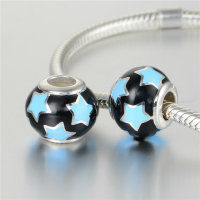 colgante plata para collar o pulsera diseño de pola con esmaltes negro y azul - Foto 4