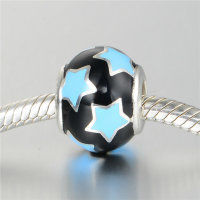colgante plata para collar o pulsera diseño de pola con esmaltes negro y azul - Foto 5
