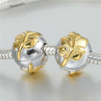 colgante plata para collar o pulsera, diseño de pola con una hoja dorada - Foto 5
