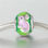 colgante plata para collar o pulsera diseño de pola verde con dibujo conejo. - Foto 4