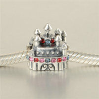 colgante plata para collar o pulsera, diseño de un castillo con piedras colores - Foto 5