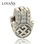 colgante plata para collar o pulsera, diseño de un mano con piedras cristales - 1