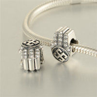 colgante plata para collar o pulsera, diseño de un mano con piedras cristales - Foto 3