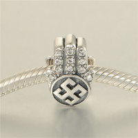 colgante plata para collar o pulsera, diseño de un mano con piedras cristales - Foto 4