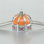 colgante plata para collar o pulsera,diseño de Yurt con esmalte naranja - Foto 5
