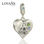colgante plata para collar /pulsera,diseño de corazón con dibujo Torre Eiffel - 1