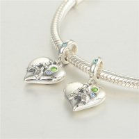 colgante plata para collar /pulsera,diseño de corazón con dibujo Torre Eiffel - Foto 5