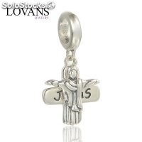 colgante plata para collar /pulsera,diseño de cruz con Jesus