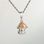 colgante plata para collar /pulsera,diseño de hongo con esmalte naranja - Foto 2