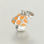 colgante plata para collar /pulsera,diseño de hongo con esmalte naranja - Foto 3