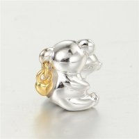 colgante plata para collar /pulsera,diseño de koalas , color chapado y dorado - Foto 2