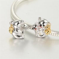 colgante plata para collar /pulsera,diseño de koalas , color chapado y dorado - Foto 5