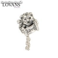 colgante plata para collar /pulsera,diseño de león con letras LOVE