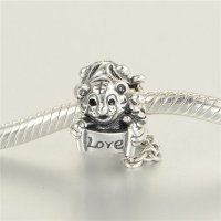 colgante plata para collar /pulsera,diseño de león con letras LOVE - Foto 3