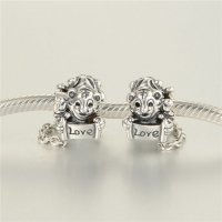 colgante plata para collar /pulsera,diseño de león con letras LOVE - Foto 5