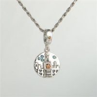 colgante plata para collar /pulsera,diseño de ronda con dibujo Elizabeth Tower - Foto 2