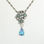 colgante plata para collar /pulsera,diseño de tres flores con circón azul - Foto 2