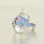 colgante plata para collor/pulsera ,diseño de anillo+delfín+piedras azules - Foto 2