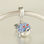 colgante plata para collor/pulsera ,diseño de anillo+delfín+piedras azules - Foto 5