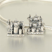 colgante plata para collor/pulsera ,diseño de castillo con estilo clásico - Foto 5