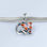 colgante plata para pulsera con una piedra roja,diseño de mariposa - Foto 3