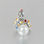 colgante plata para pulsera, diseño de anillo,mariposa con piedras y perla. - Foto 5