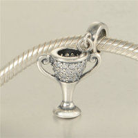 colgante plata para pulsera, diseño de copa con circónes cristales - Foto 5