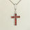 colgante plata para pulsera, diseño de cruz con piedras rojas - Foto 2