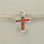 colgante plata para pulsera, diseño de cruz con piedras rojas - Foto 4