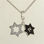 colgante plata para pulsera ,diseño de dos estrellas con piedras y esmalte - Foto 4