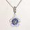 colgante plata para pulsera diseño de flor con zircón cristal - Foto 2